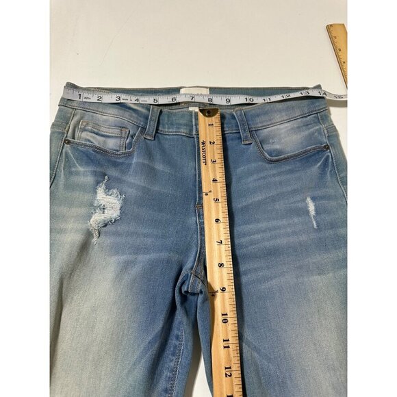 id:23 Distressed High Rise Skinny Jeans size 27 NWOT - Picture 6 of 6